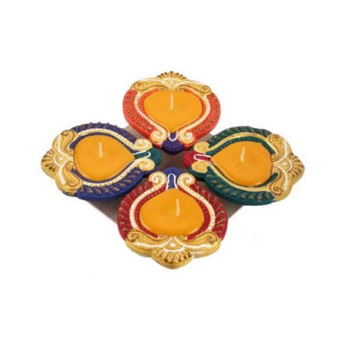 D.C Wax Diya 4pc 3.75inch  #238