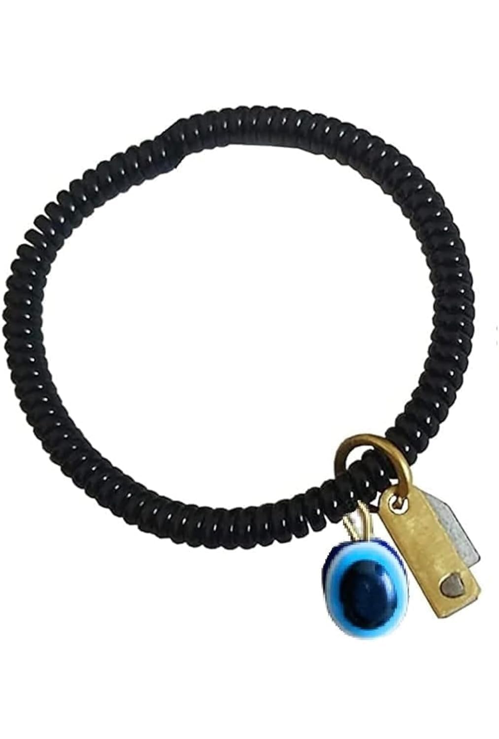 Evil Eye Knife Bracelet Free Size for Men and Women | Stylish and Trendy Evil Eye Bracelet Nazar Battu Black Beaded Bracelets Unisex (Pack of 2)
