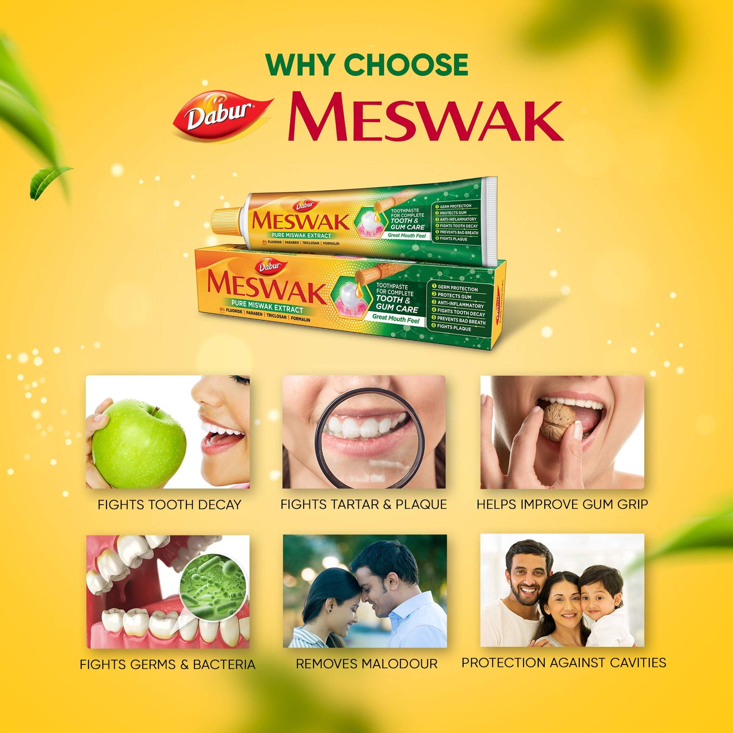 Dabur Meswak Toothpaste - 300 g (Family Pack)