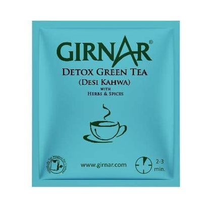 Girnar Green Tea Desi Kahwa (Detox Tea) - 36 Tea Bags X 2 Packs