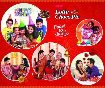 Lotte Choco Pie Marshmallow 12 pks x 28 gm - Snacks & Savory