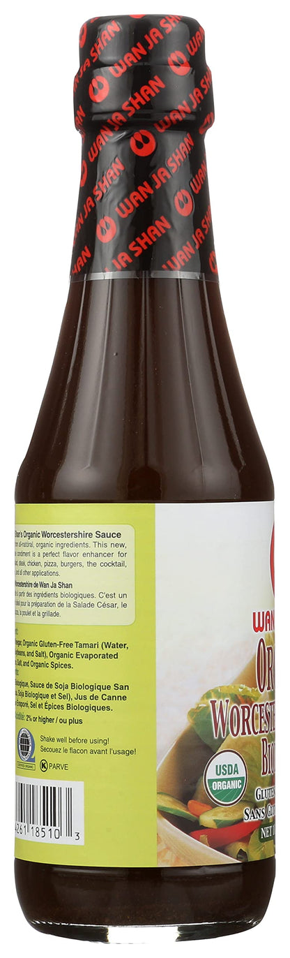 WAN JA SHAN Organic Worcestershire Sauce Vegan, 10 FZ