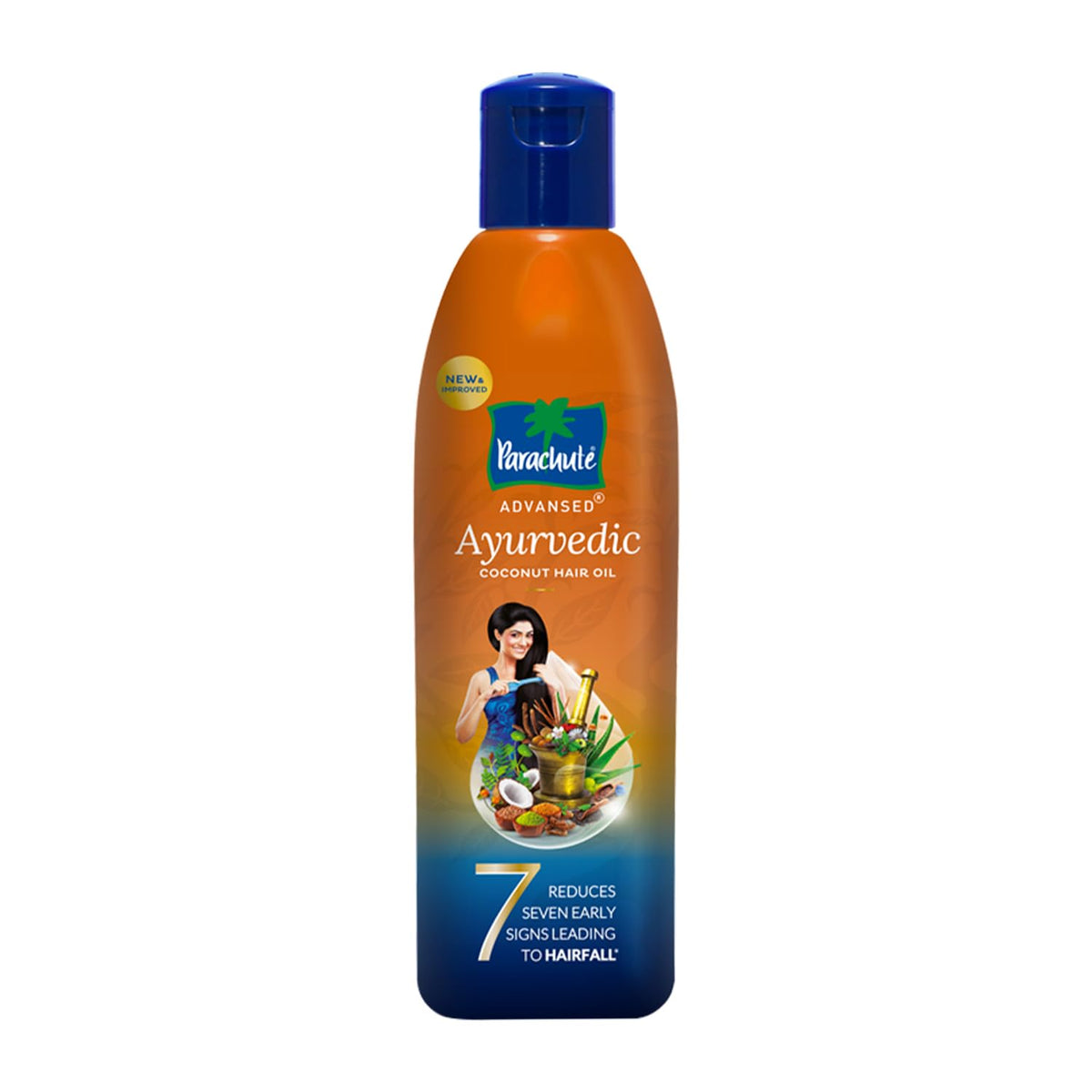 Parachute Advansed Ayurvedic Coconut Hair Oil with Basil (Tulsi), Aloe vera, Flax seed, Gooseberry (Amla) 25 ayurvedic ingredients Controls Hair Fall, Dandruff, Hair thinning all hair types 10.1 floz