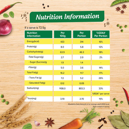 Maggi Masala instant noodles- VEg ATTA 290 gms - Vermicelli Noodles