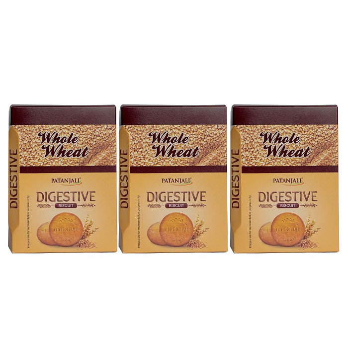 Patanjali Whole Wheat Digestive Biscuits (Pack Of 3-250g)