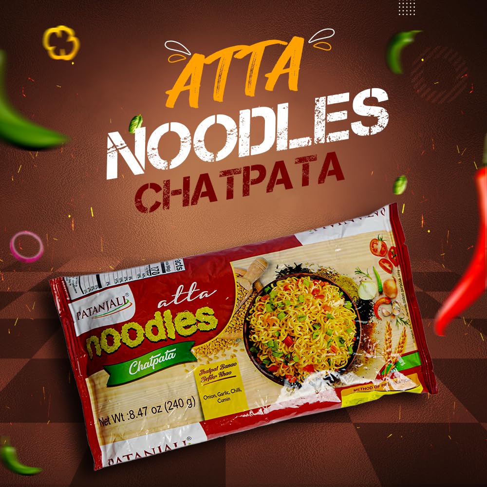 Patanjali Aata Noodles Chatpata 240gm - Food / Masala / Dal