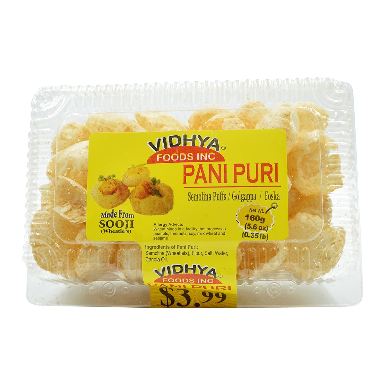 Vidhya, Pani Puri (Semolina Puffs/golgappa/foska), 5. Ounce(oz)