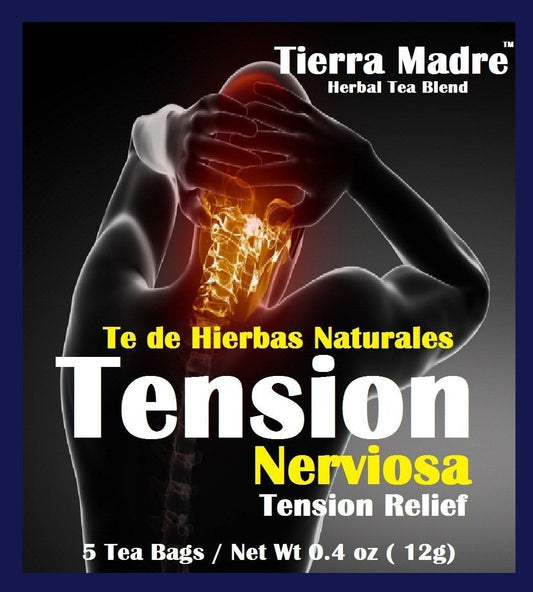 Tierra Madre Tension Tea Tradiconal Herbal Support - 10 Pack of 5 tea Bags / 0.2 Ounces