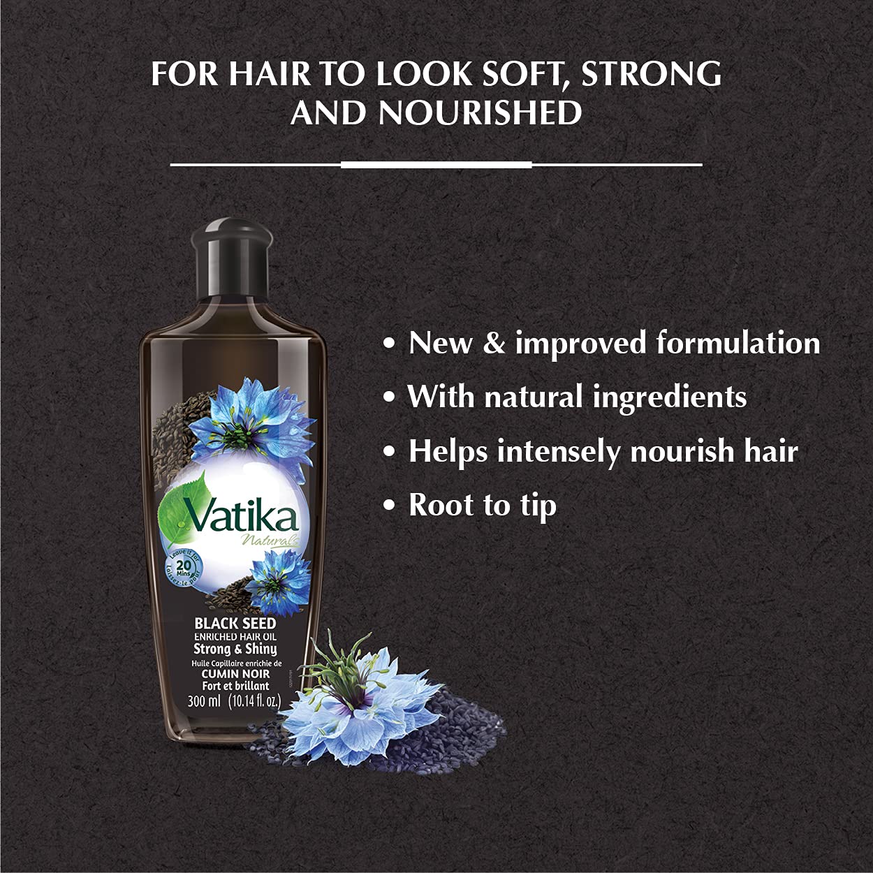 Vatika Naturals Black Seed Enriched Hair Oil 300 ml