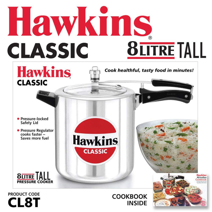 Hawkins Classic Pressure Cooker 8 litres tall