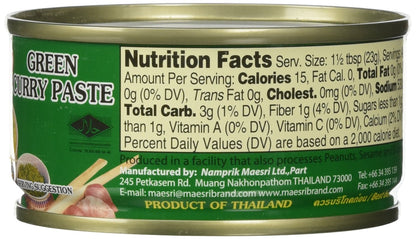 Maesri Thai Green Curry Paste - 4 Oz (Pack of 4)