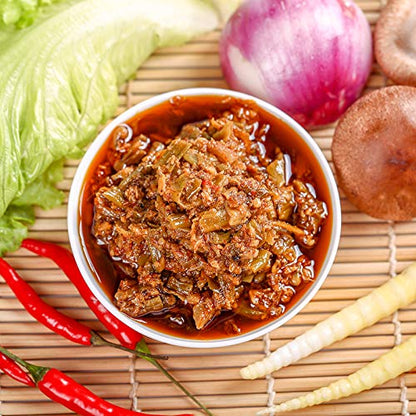 Fan Sao Guang Pepper Pickle Chili Sauce Hot Chili Oil of Sichuan Cuisine Taste Chili Crisp Spicy Delicious Perfect for Everything (9.8 Oz)