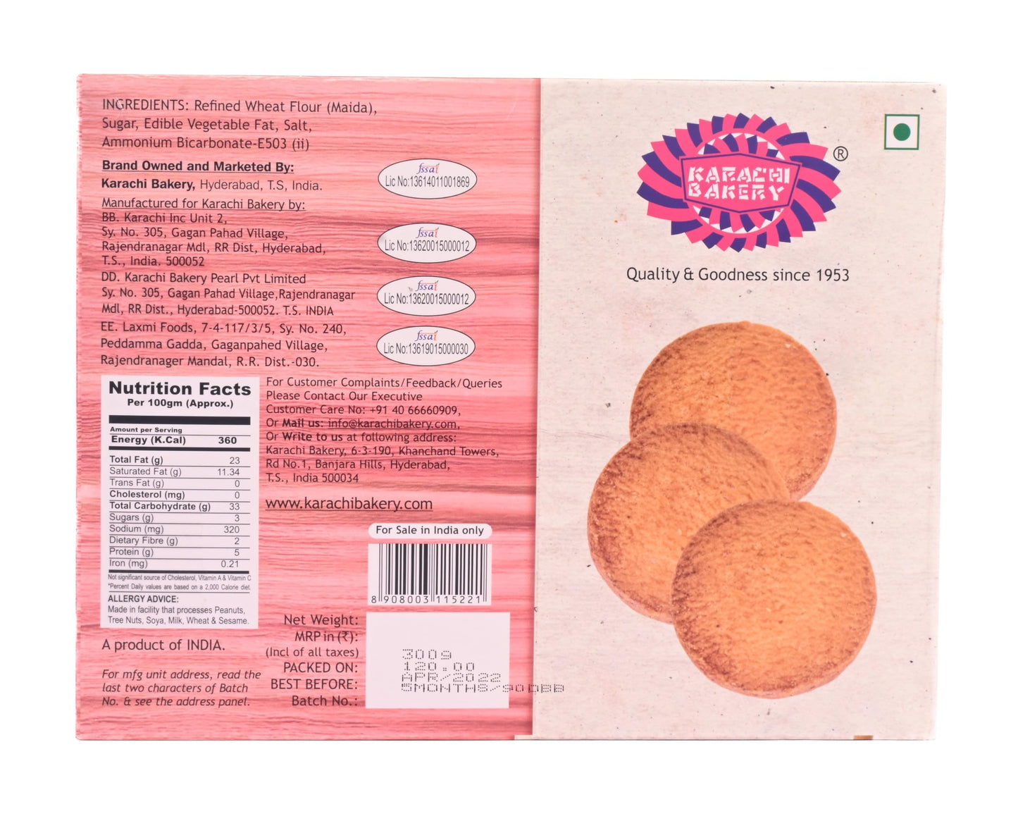 Karachi's salt biscuits 400 gms - Biscuits & Cookies