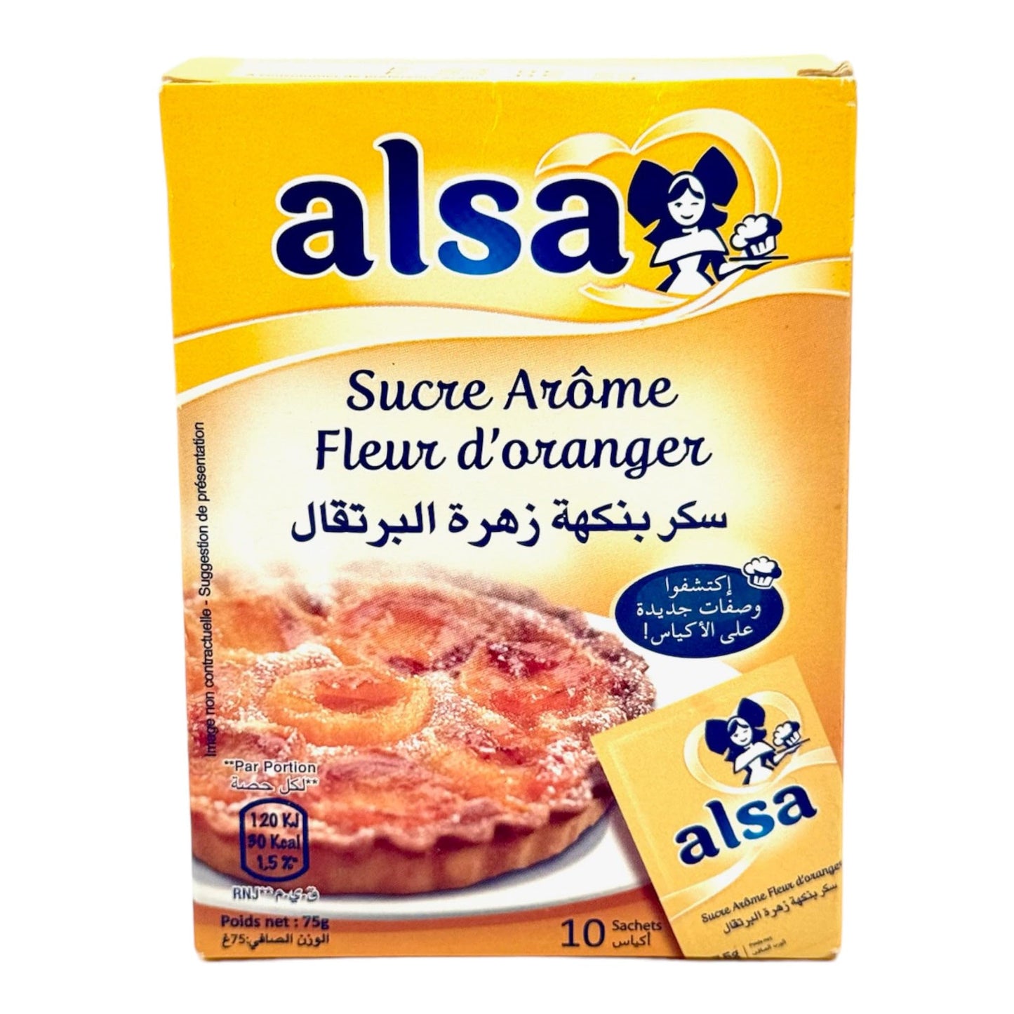 Alsa Orange Blossom Flavored Sugar - Fleur D'oranger 10Sachets