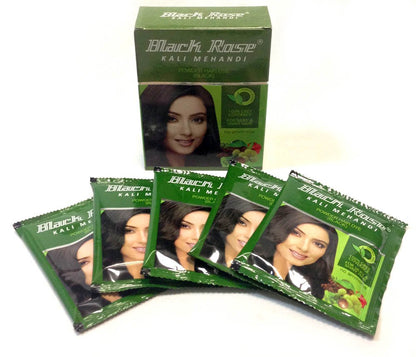 Black Rose Kali Mehandi Power Hair Dye Black (Yellow) 50 g