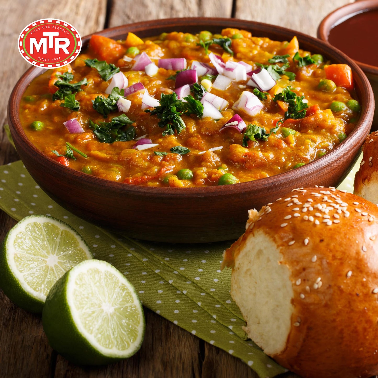 MTR Ready To Eat Pav Bhaji Pack Of 10 (300 Gm Each)