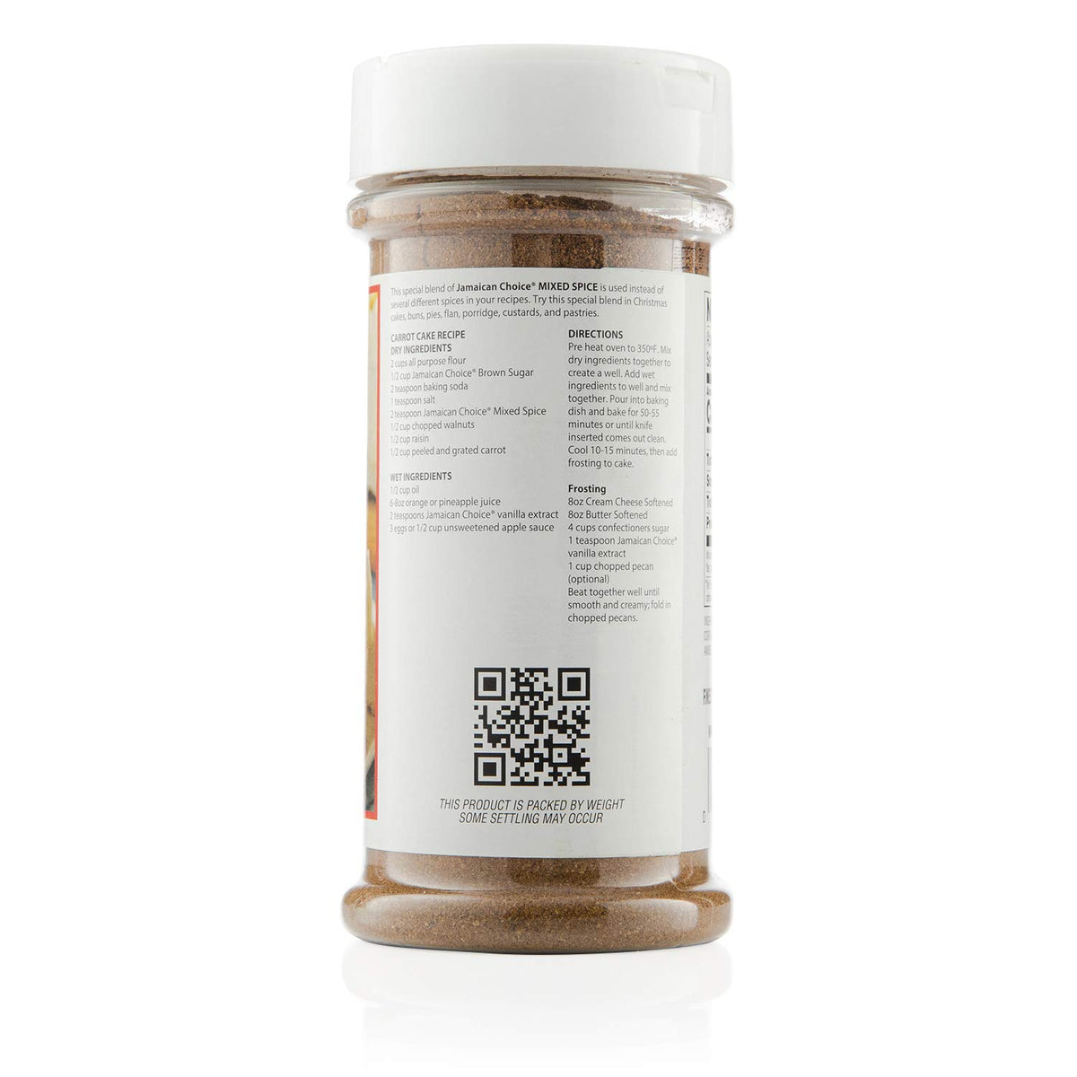 Jamaican Choice Mixed Baking Spice For Holiday Cakes, Cookies, Muffins | 6.25 Oz