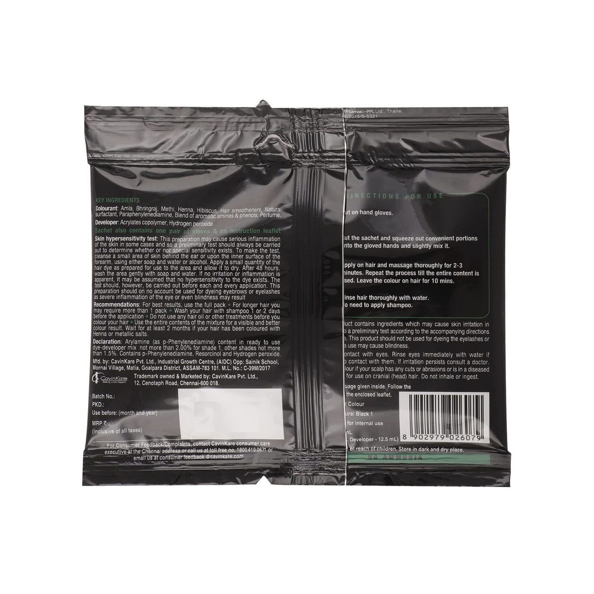 Indica Easy Shampoo Based Hair Colour Black | Pack of 3