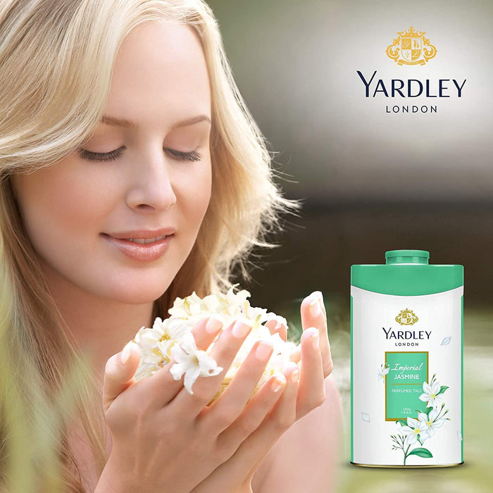 Yardley London Floral Talcum Powder, long lasting fragrance, sweat free, all day pleasant smell, 250gm x 3 (Lavender, Jasmine, Sandalwood)