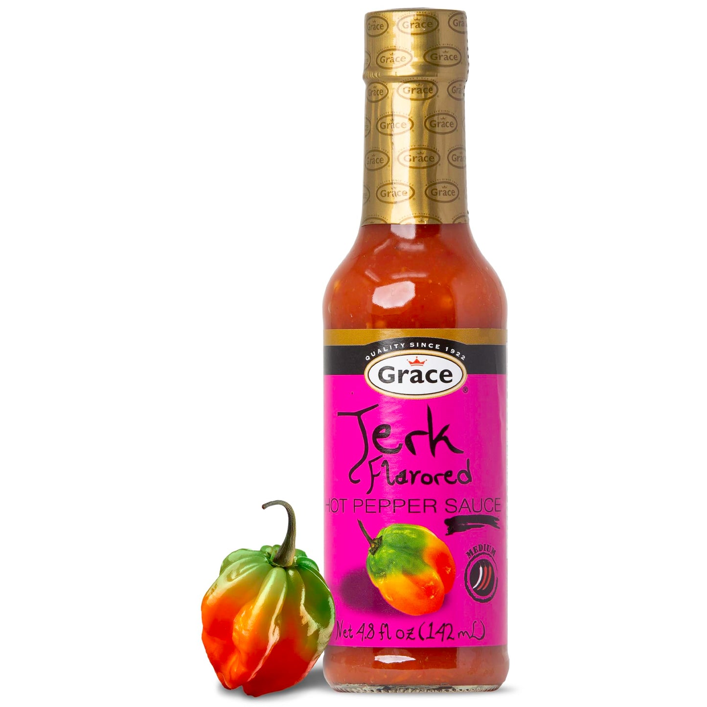Grace Jerk Flavored Hot Pepper Sauce 4.8 fl oz