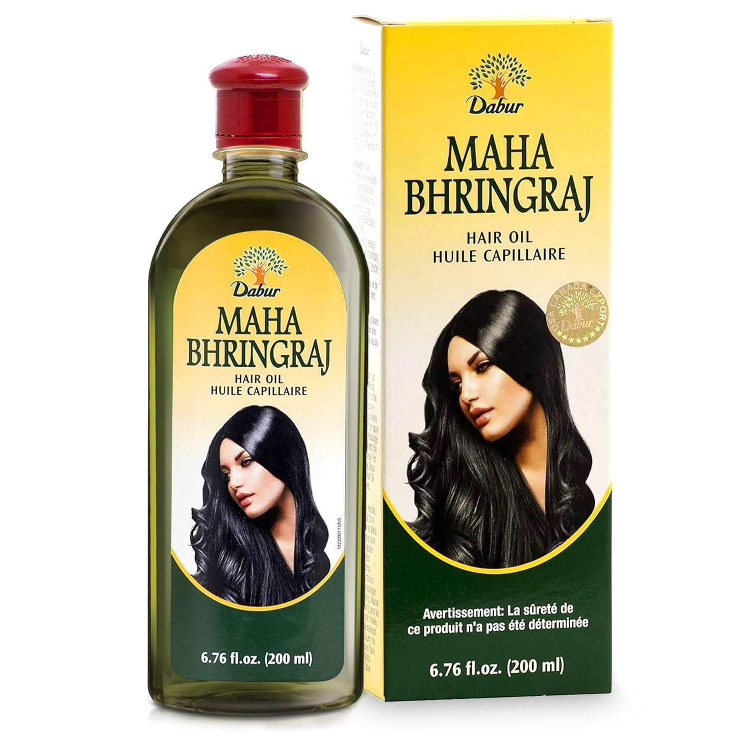 Dabur Maha Bhringaj Herbal Ayurveda Hair Oil - Natural Moisturizing and Hair Oil Elixir for Healthy Scalp, Nourishing Hair Oil for Soft, Manageable & Smooth Hair From Root to Tip - 200 ML (6.76 FL OZ)