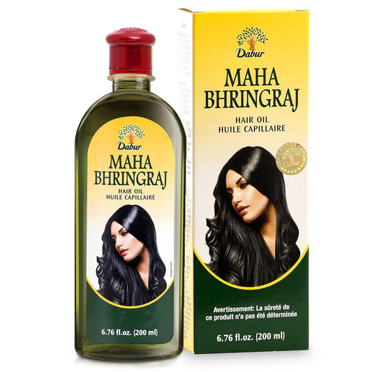 Dabur Maha Bhringaj Herbal Ayurveda Hair Oil - Natural Moisturizing and Hair Oil Elixir for Healthy Scalp, Nourishing Hair Oil for Soft, Manageable & Smooth Hair From Root to Tip - 200 ML (6.76 FL OZ)