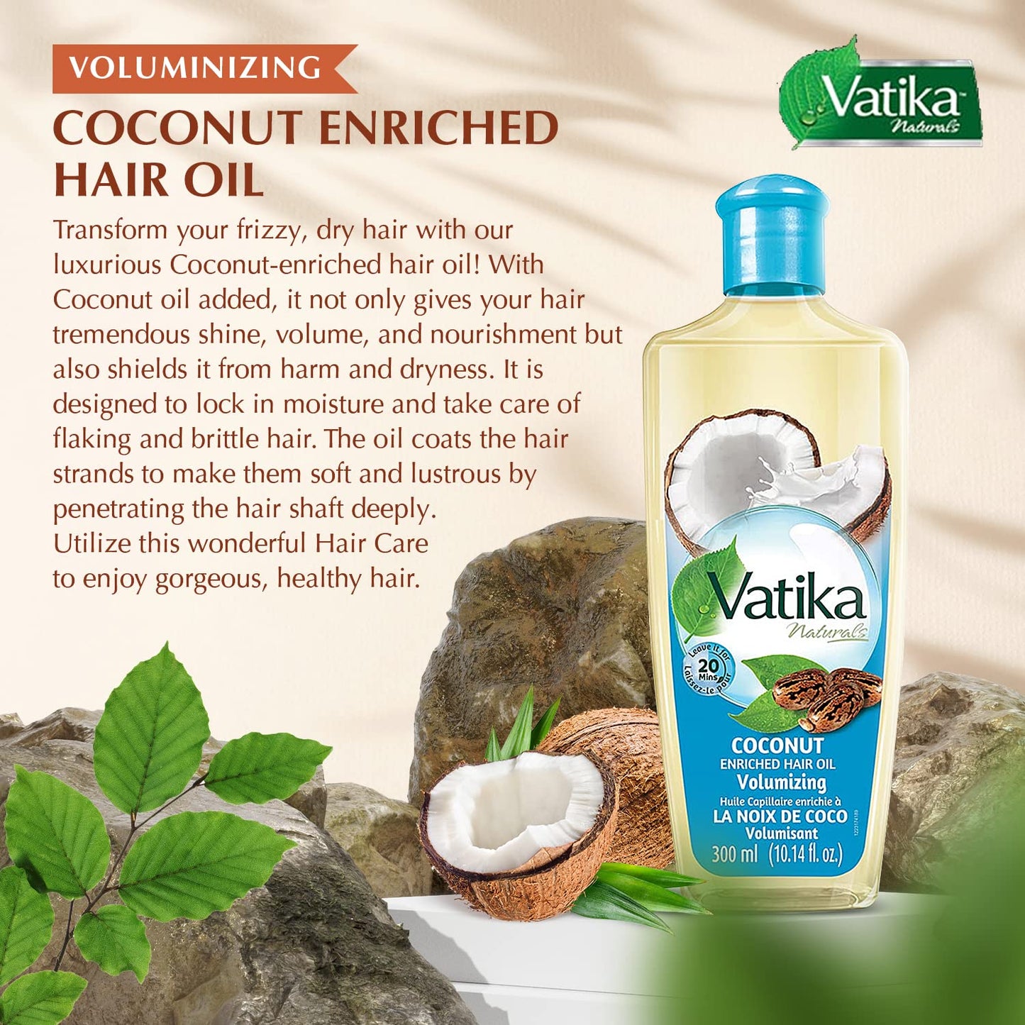 Dabur Vatika Naturals Coconut Enriched Hair Oil 300ml