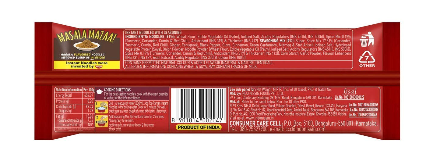 Nissin Top Ramen Masala Noodles 280g (Pack of 3)