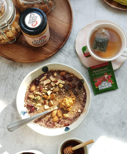 Ahmad Raspberry & Pomegranate Flavoured Green Tea with Fruit Pieces 20 Bags