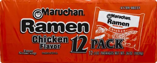 Maruchan Ramen Chicken Flavor Noodle Soup,(Pack of 12),3 oz each