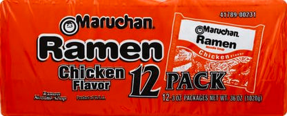 Maruchan Ramen Chicken Flavor Noodle Soup,(Pack of 12),3 oz each