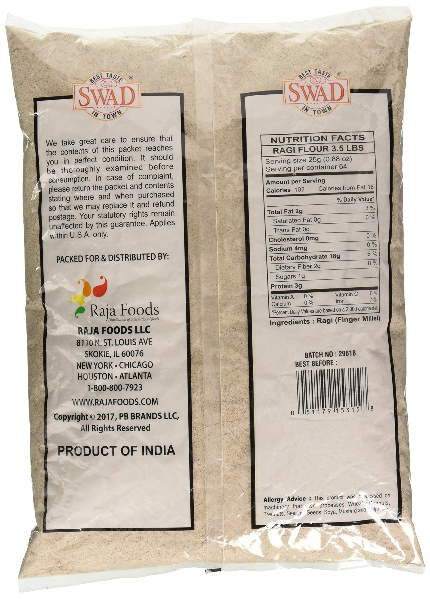 Swad Ragi Flour 3.5 lbs