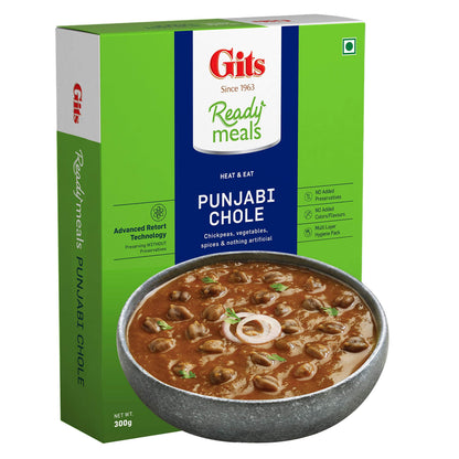 Gits Ready to Eat Punjabi Chhole, 1200g (Pack of 4 X 300g Each)