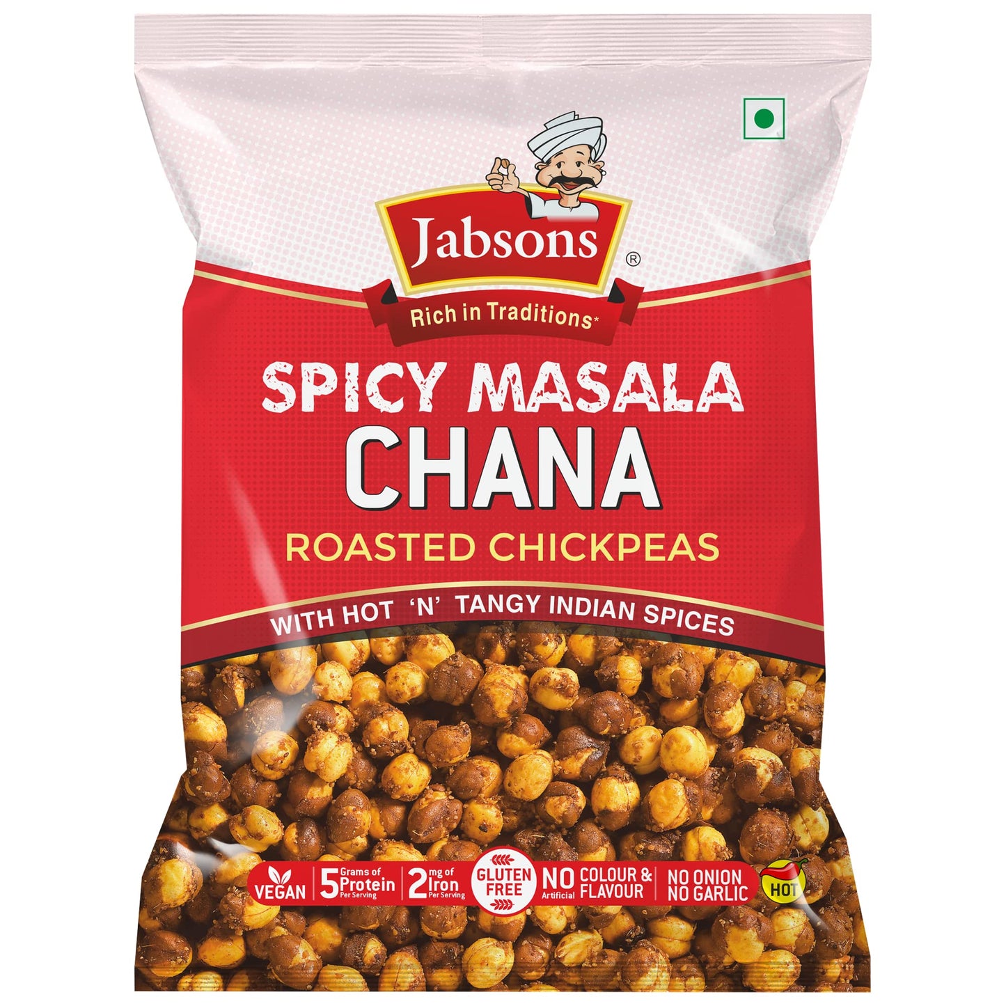 Jabsons roasted peanuts- Spicy masala 140 gms - Indian Snack