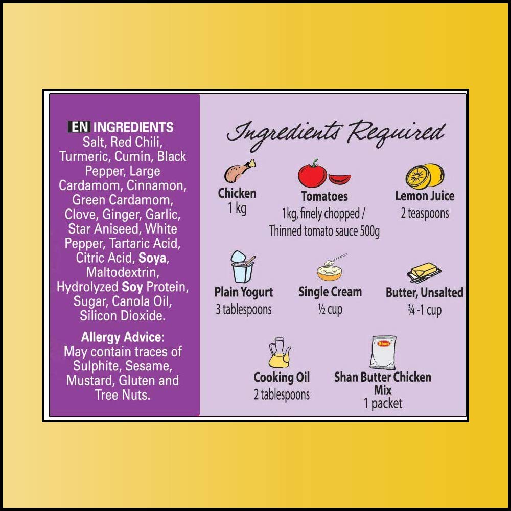Shan Seasoning Mix -butter Chicken 50 gms - Shan Masala