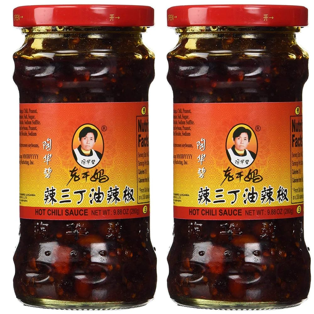 Laoganma Hot Chili Sauce LA San Ding 9.88oz, 2pack