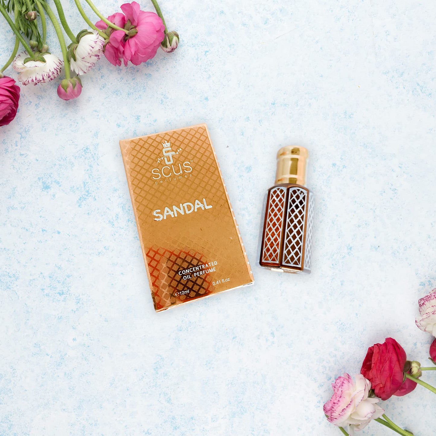 Sandal 12 ML Concentrated Fragrance (0.41 fl. oz.) - by SCUS Perfumes - Bath & Shower