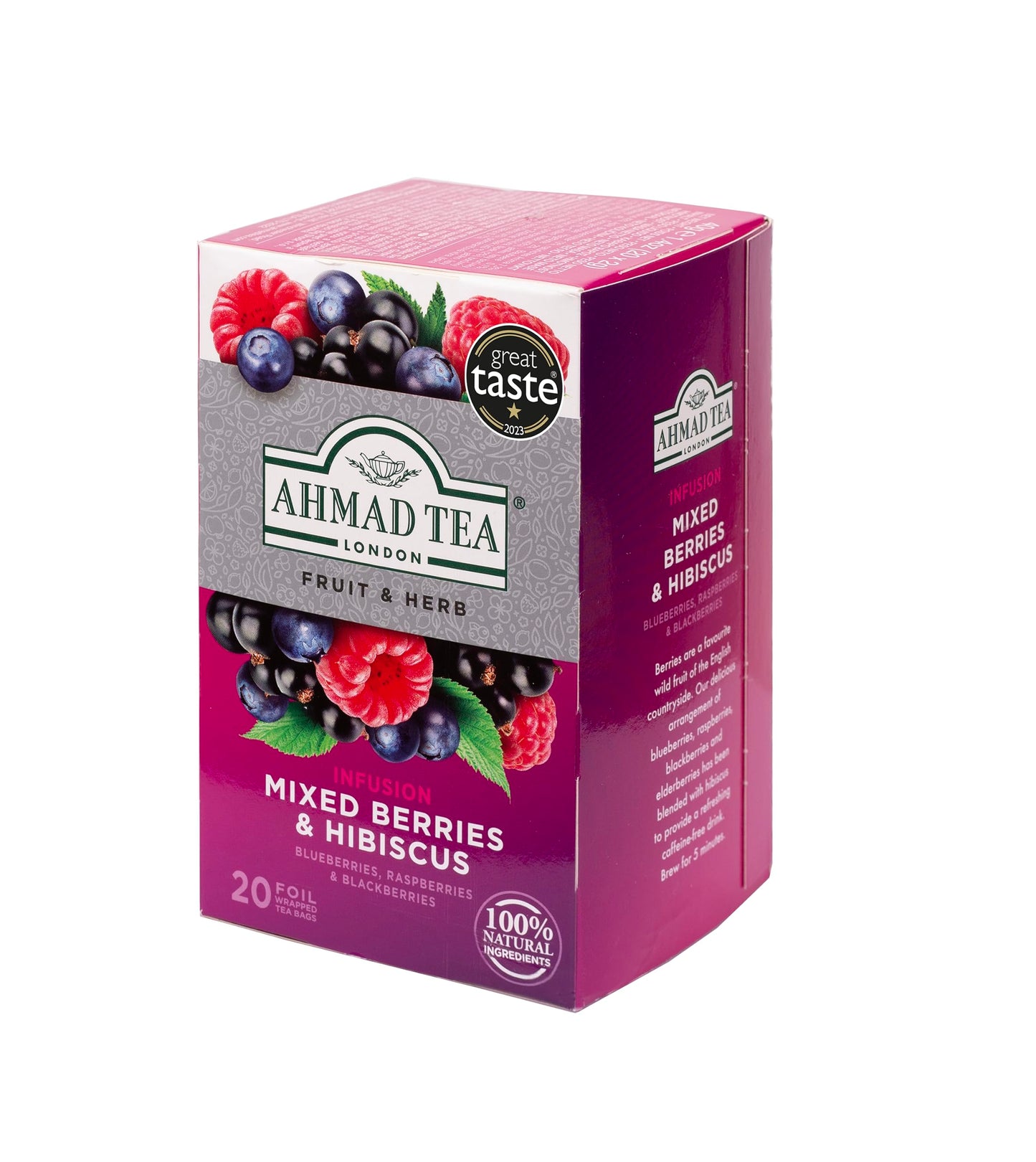 Ahmad Tea, Mixed Berries & Hibiscus, 20 Count (Pack of 6)
