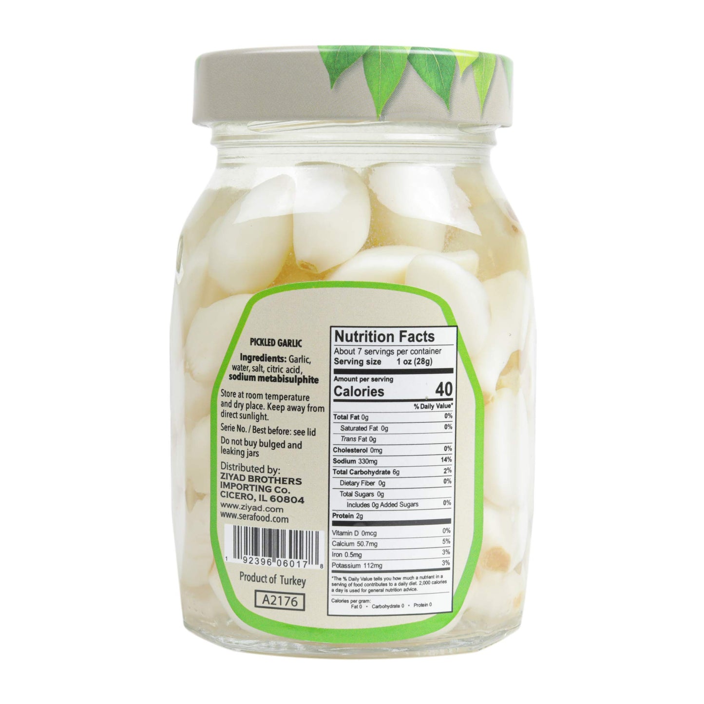 Sera Pickled Garlic in Brine Great for Salads! Glass Jar 11oz