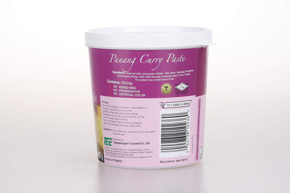 Mae Ploy Panang Curry Paste, Authentic Thai Panang Curry Paste for Thai Curries & Other Dishes, Aromatic Blend of Herbs, Spices & Shrimp Paste, No MSG (14 oz Tub)