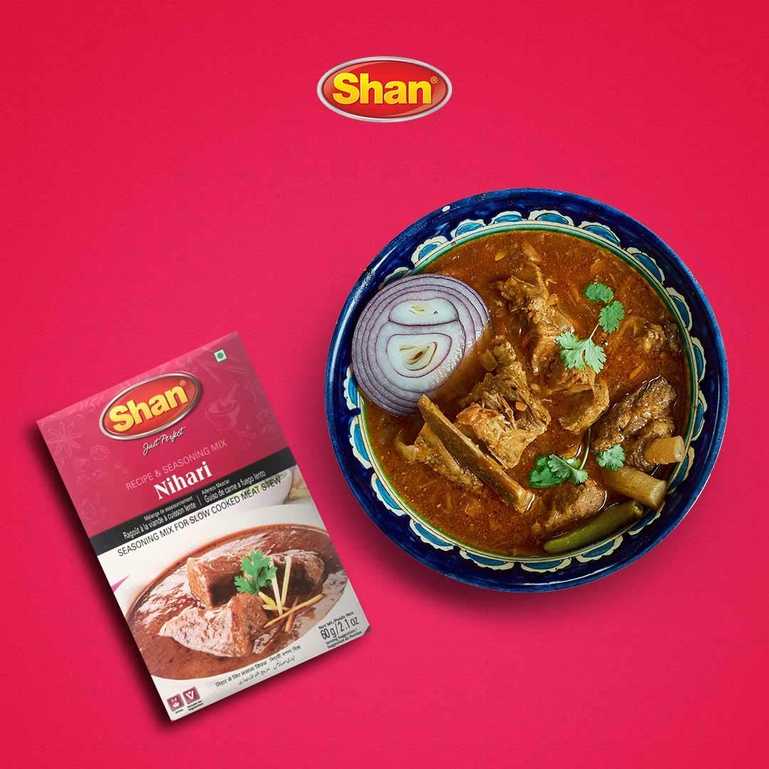 Shan Nihari Recipe and Seasoning Mix 2.1 oz (60g) - Spice Powder for Slow Cooked Traditional Meat Stew  (2.1 Ounce (Pack of 1))