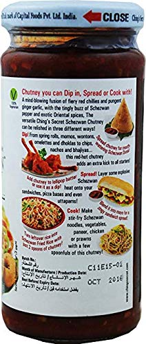 Ching's Secret Schezwan Chutney - Chutney You Can Dip In, Spread or Cook with - 8.8oz. 250g