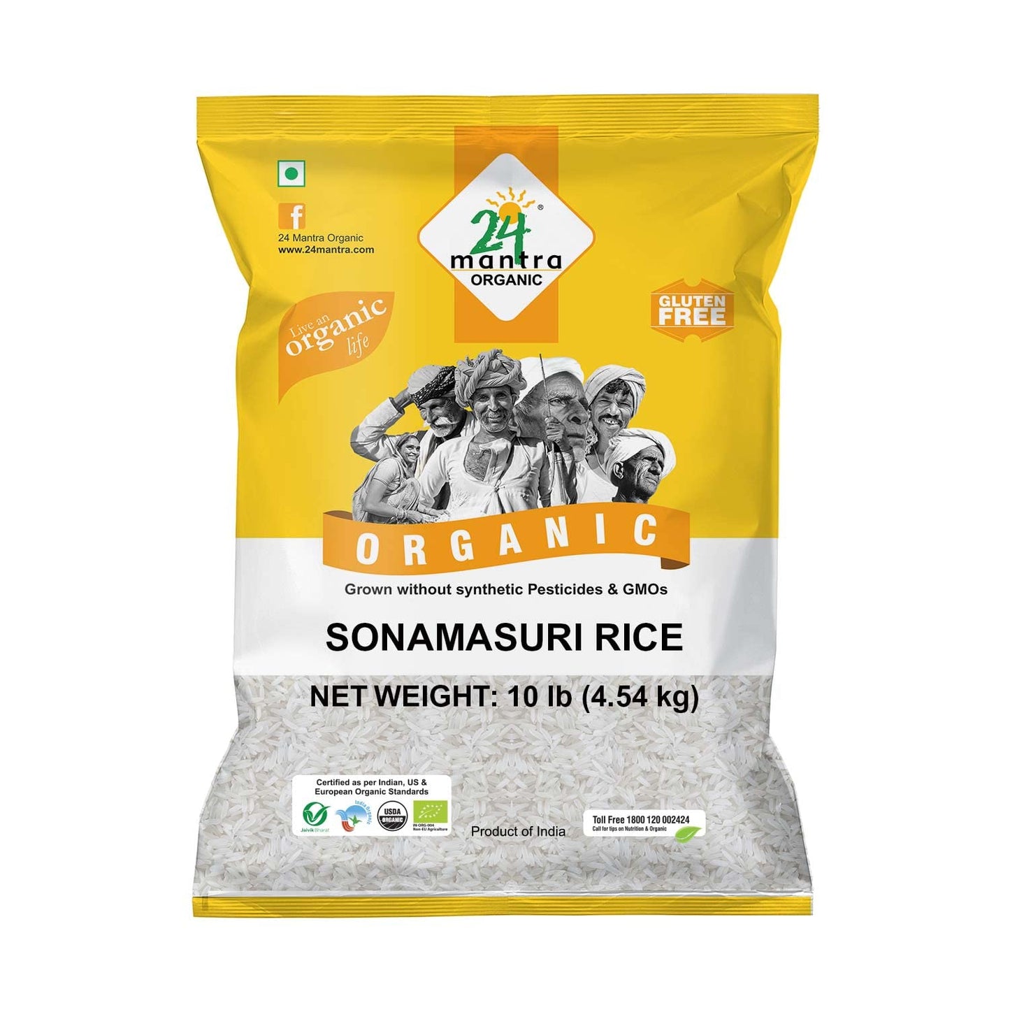 24 Mantra Organic Sonamasuri Rice 10 lbs