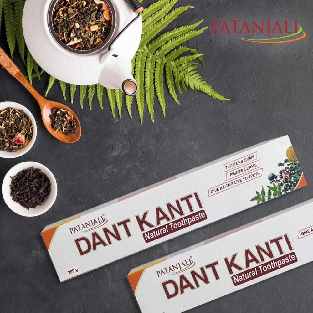 Patanjali Dant Kanti Toothpaste(Pack of 5 - 200g each) by Patanjali - Bath & Shower