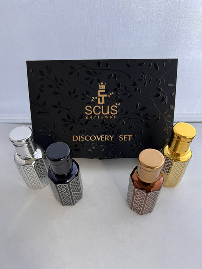 Discovery Set (4 X 12 ML) Perfumes - Rose, White Jasmine, Lily of Valley & Sandal