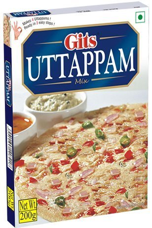 Gits South Indian Special Savoury Instant Mixes 2 In 1 Combo Pack - Uttappam Mix 200G & Sambhar Mix 100G