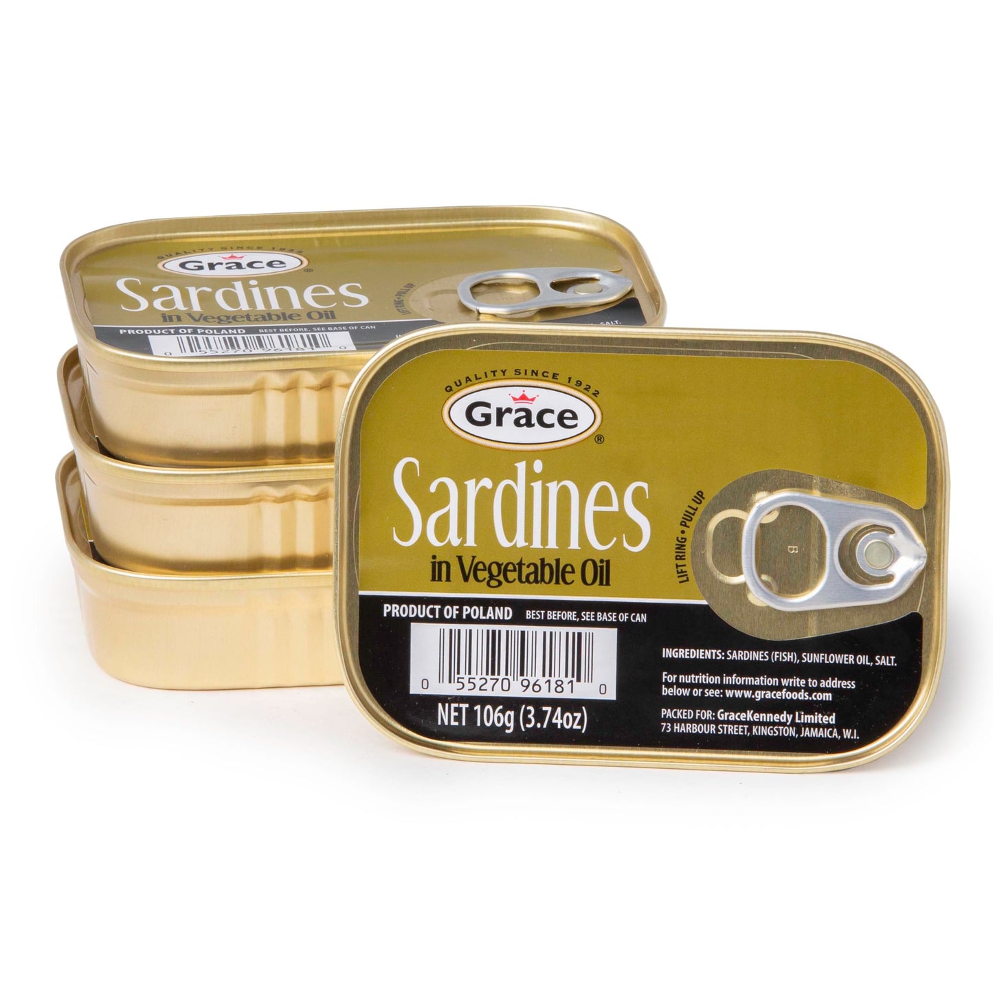 SARDINES IN VEGETABLE OIL (4PK)