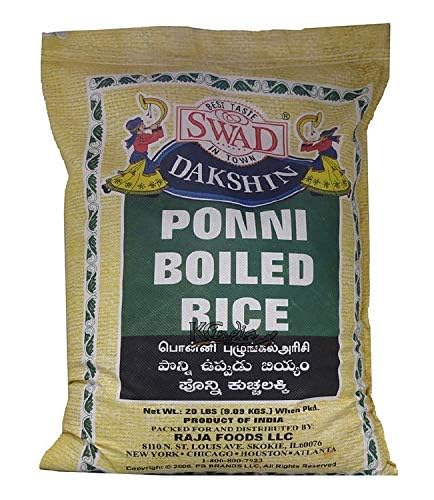 Swad Ponni Boiled Rice 20 lbs