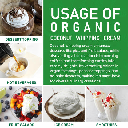 Jiva Organic Coconut Whipping Cream 14 Ounce (Pack of 12) - BPA Free, Vegan, Gluten Free, Non-GMO