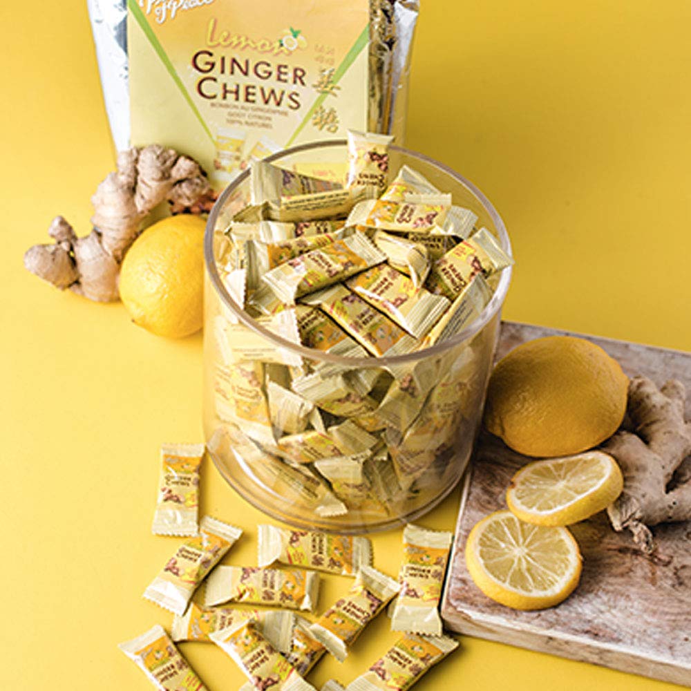Prince of Peace Ginger Chews With Lemon, 1 lb. Candied Natural Candy